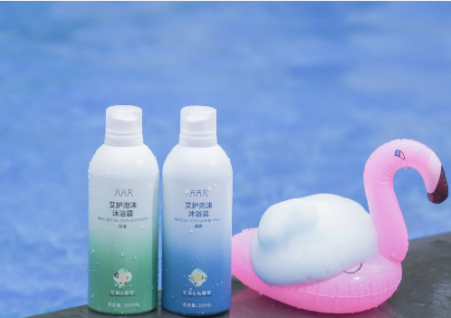 益百分艾护泡沫沐浴露，把“艾”带进千家万户